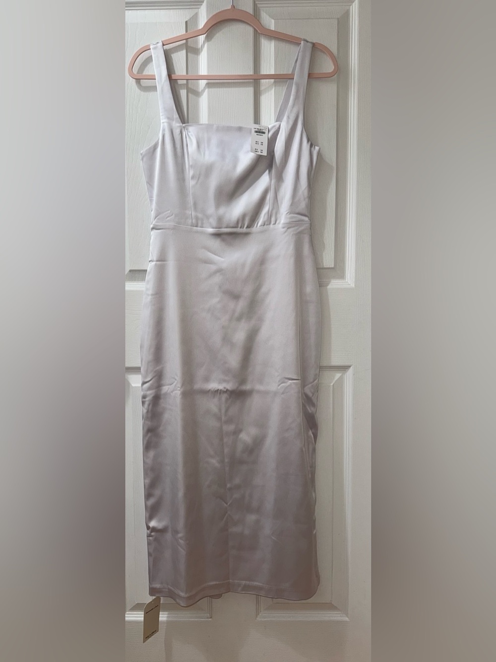 NWT Abercrombie & Fitch Sculpting Stretch Satin Midi Dress Size MP